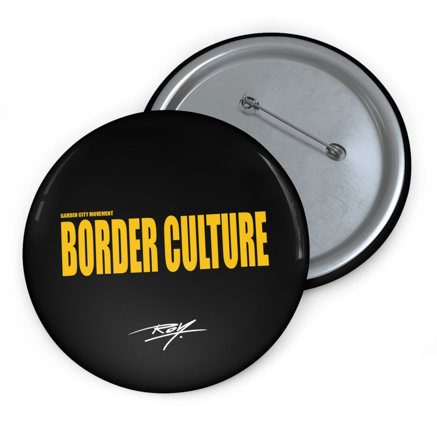 'Border Culture' Branded Pin Buttons